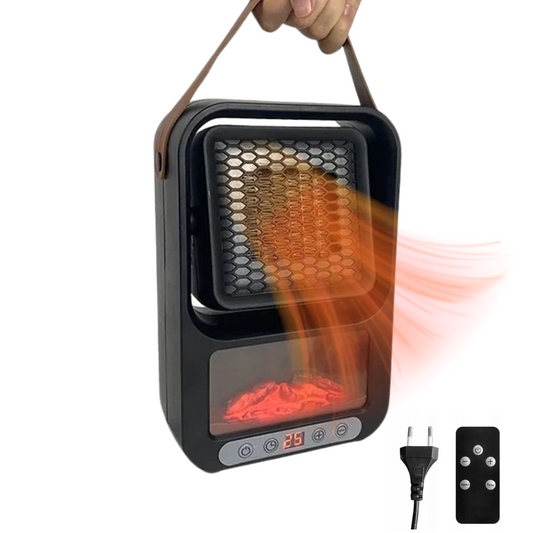 Chauffage Électrique Portable – Mini Cheminée LED avec Télécommande