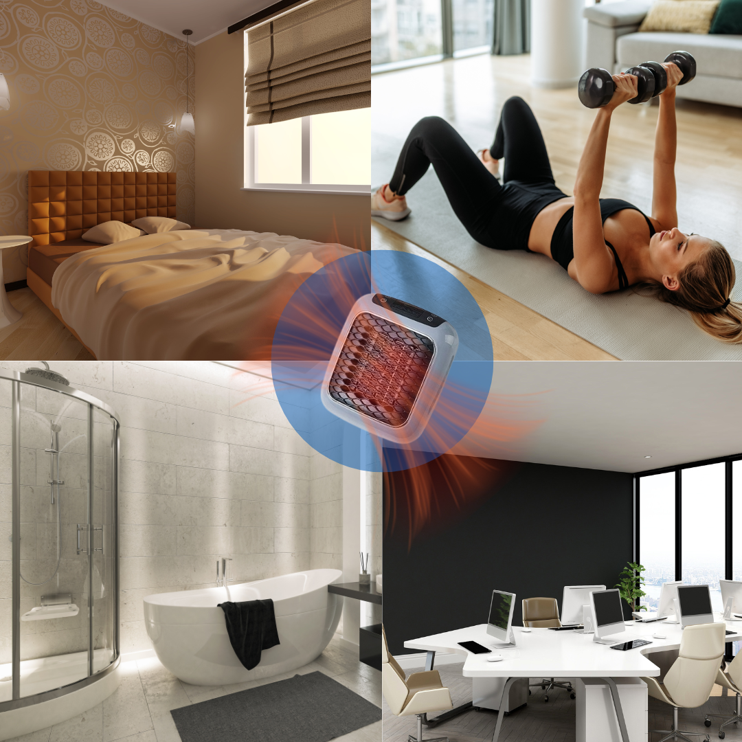 Mini Chauffage Électrique – Chauffage Mural Compact avec Télécommande