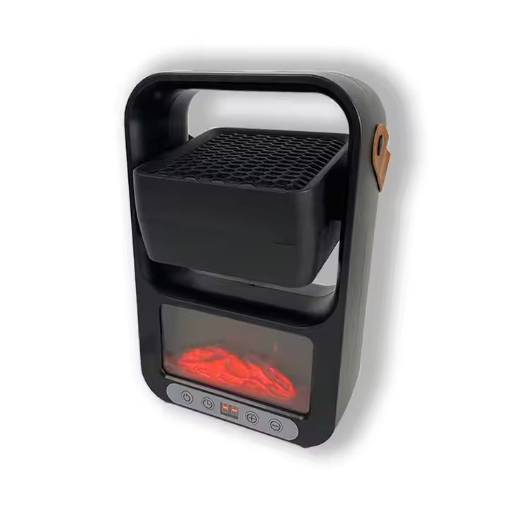 Portable Electric Heater – Mini LED Fireplace with Remote Control