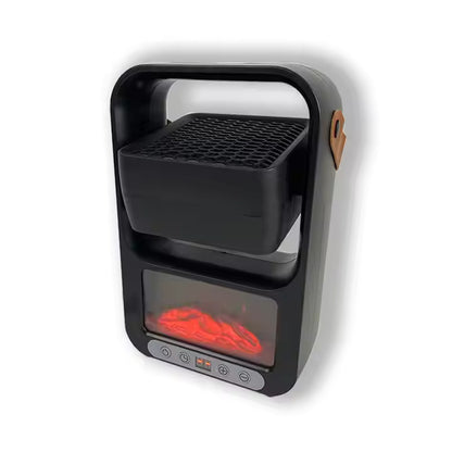 Portable Electric Heater – Mini LED Fireplace with Remote Control