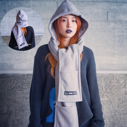 Écharpe à Capuche Amovible en Polaire – Scoodie 2-en-1