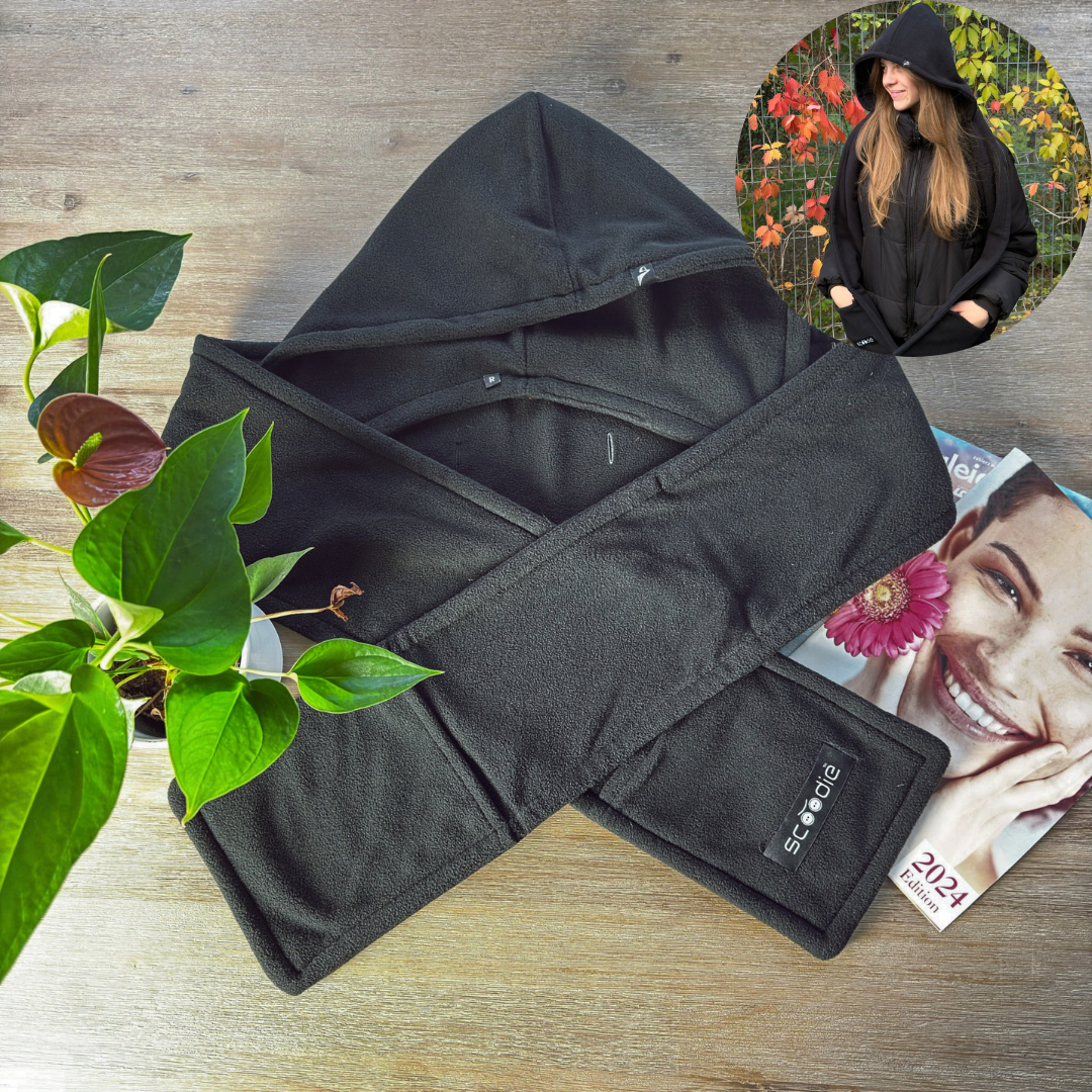 Écharpe à Capuche Amovible en Polaire – Scoodie 2-en-1