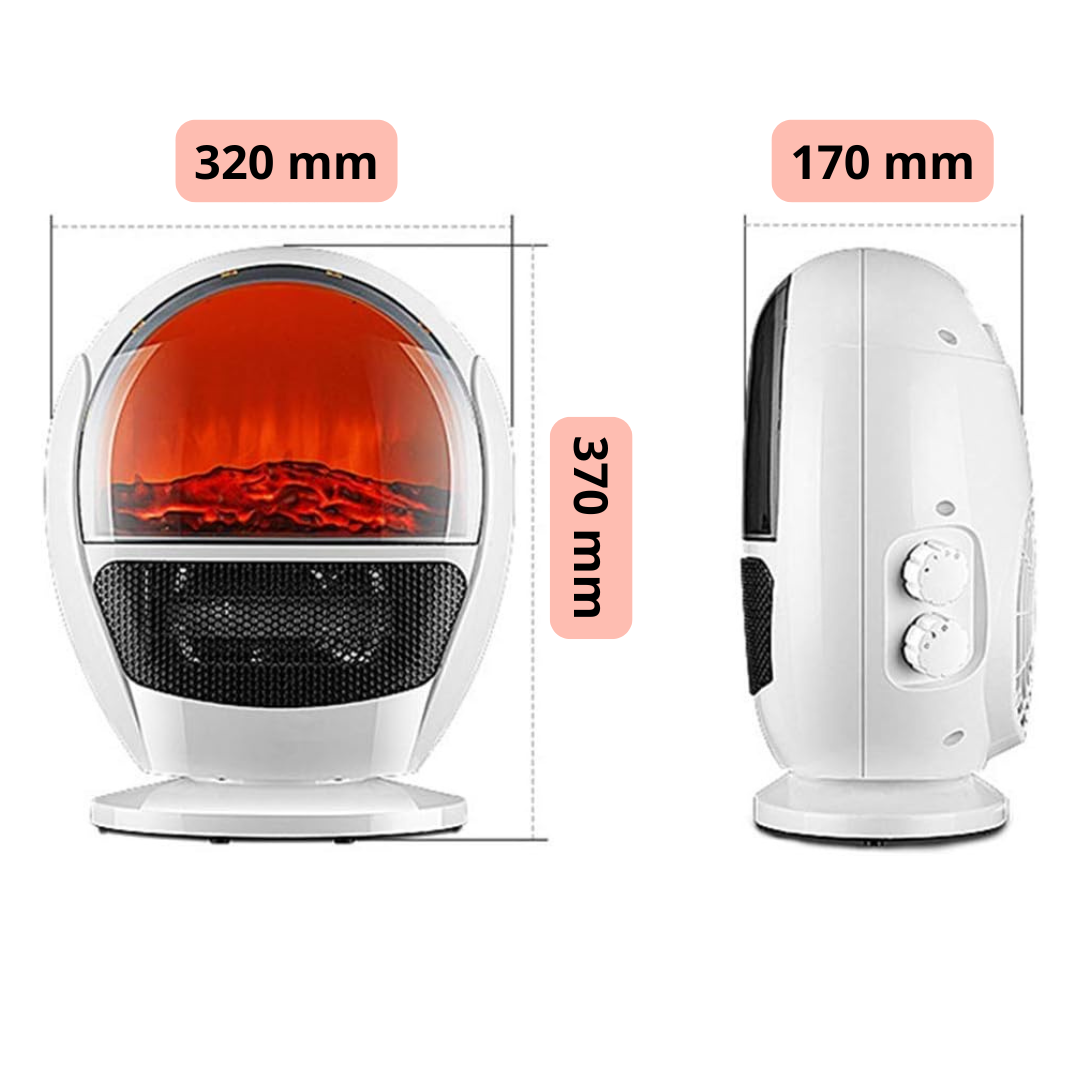 Radiador eléctrico pequeño: minicalentador compacto y portátil 2 en 1